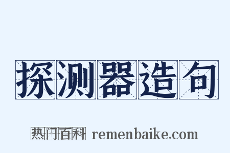 探测器造句是什么意思的图片